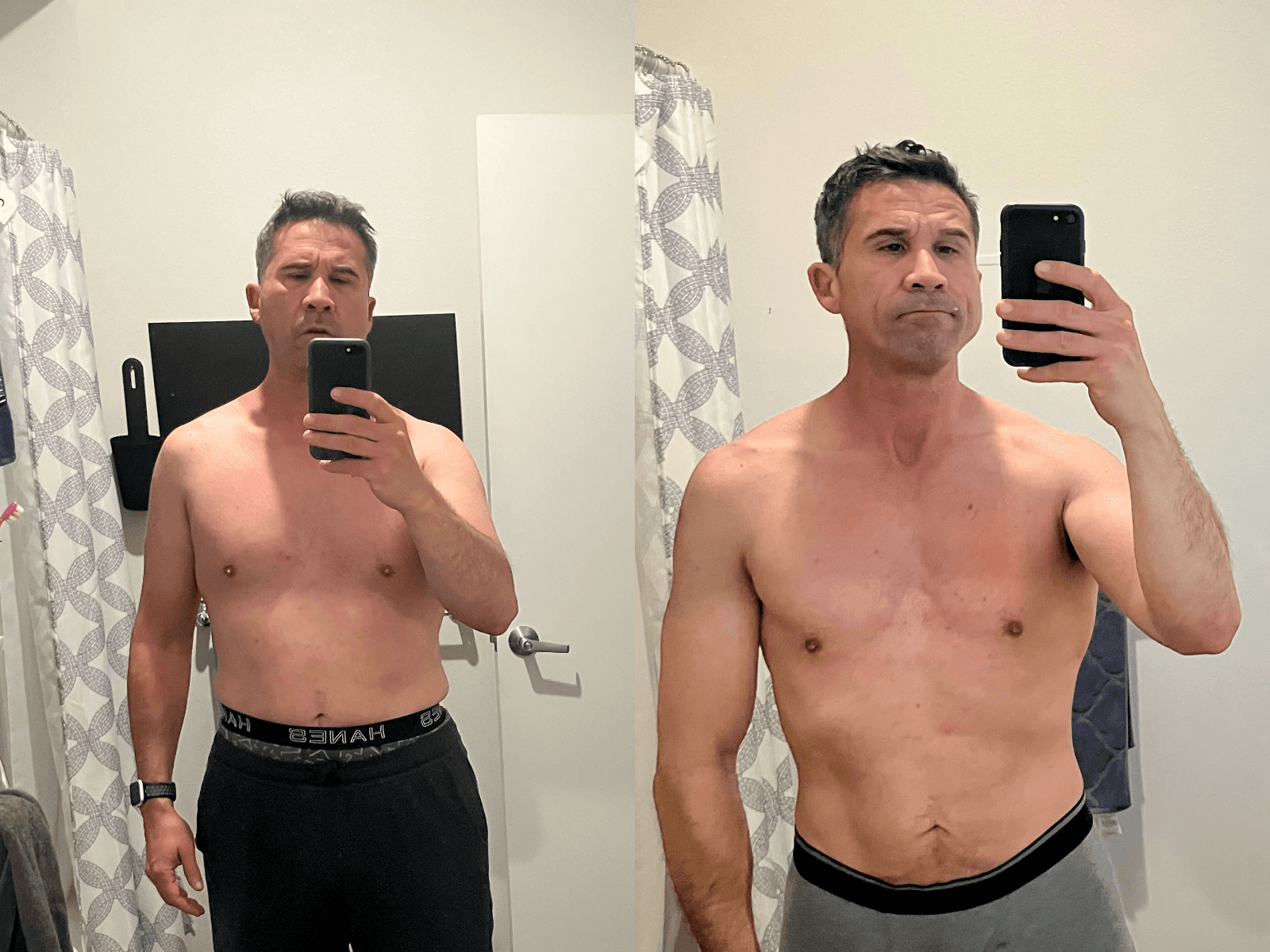Joe L. transformation — before and after
